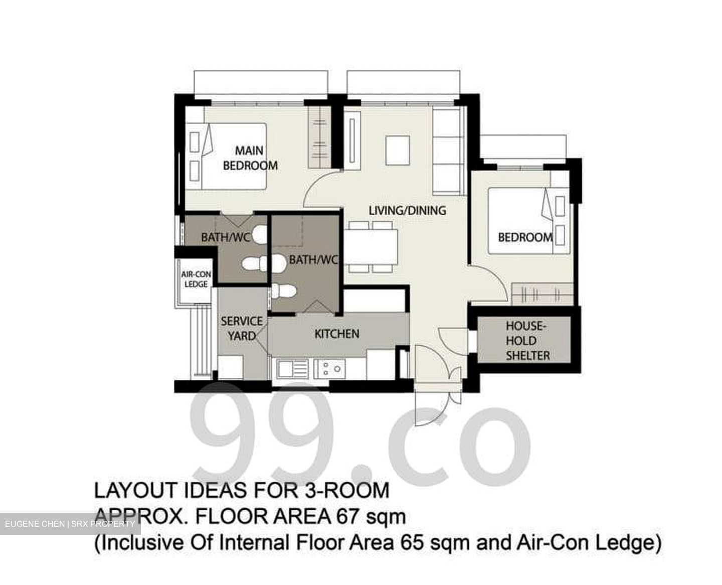 Blk 419D Waterfront II @ Northshore (Punggol), HDB 3 Rooms #595713891